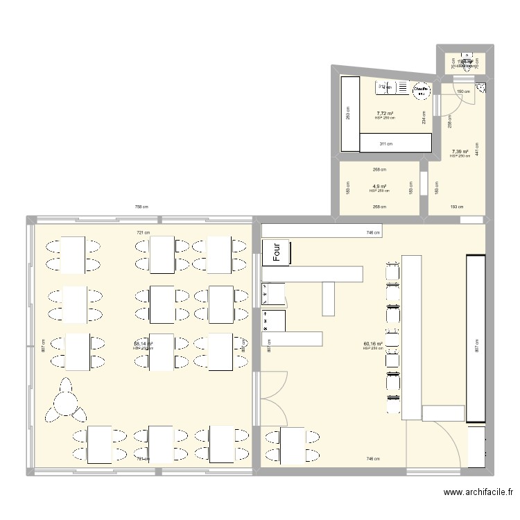 BODEGA. Plan de 6 pièces et 139 m2