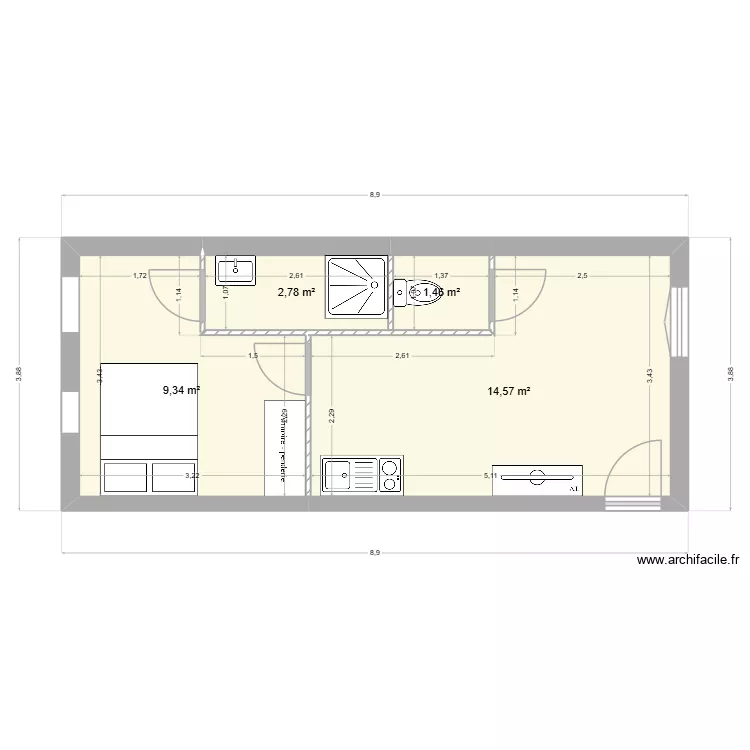 BEINe. Plan de 4 et 28 m² BEINe. Plan de 4 et 28 m²