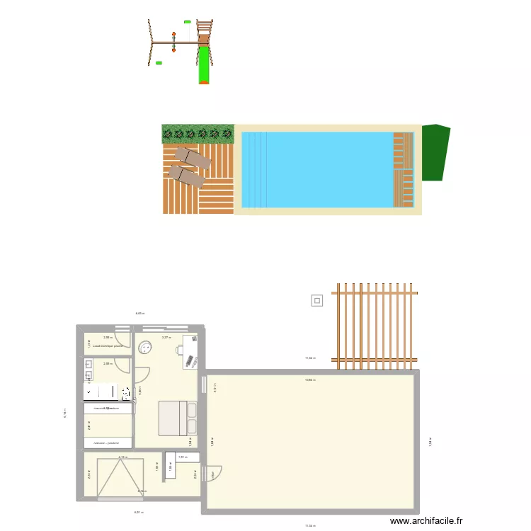 Extension Héron. Plan de 6 Pièces et 126 m² Extension Héron. Plan de 6 Pièces et 126 m²