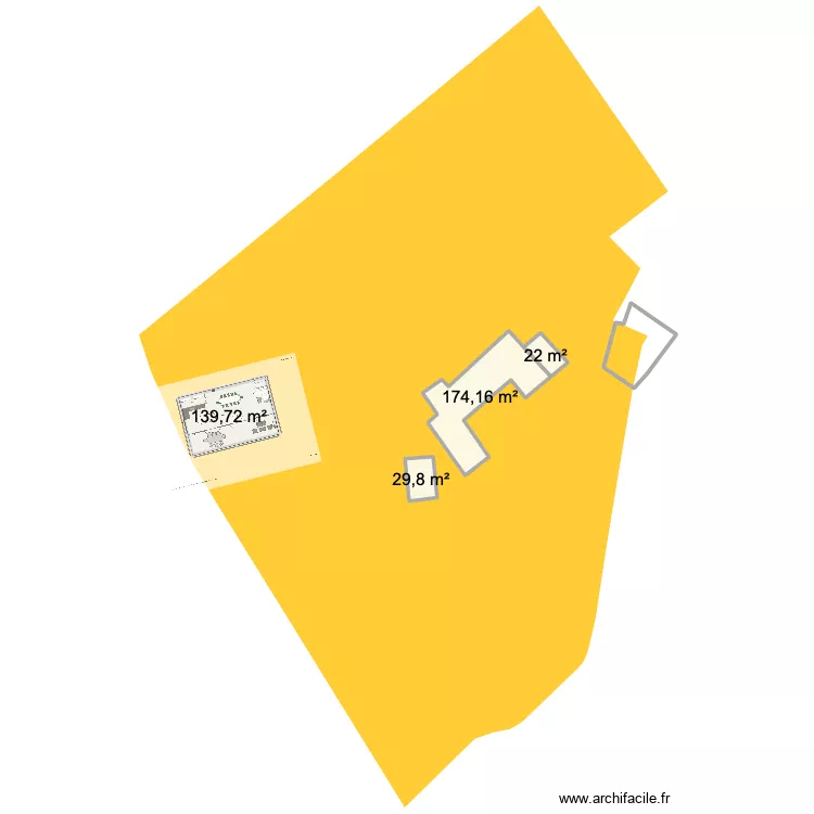 maison garage implant&eacute;e. Plan de 