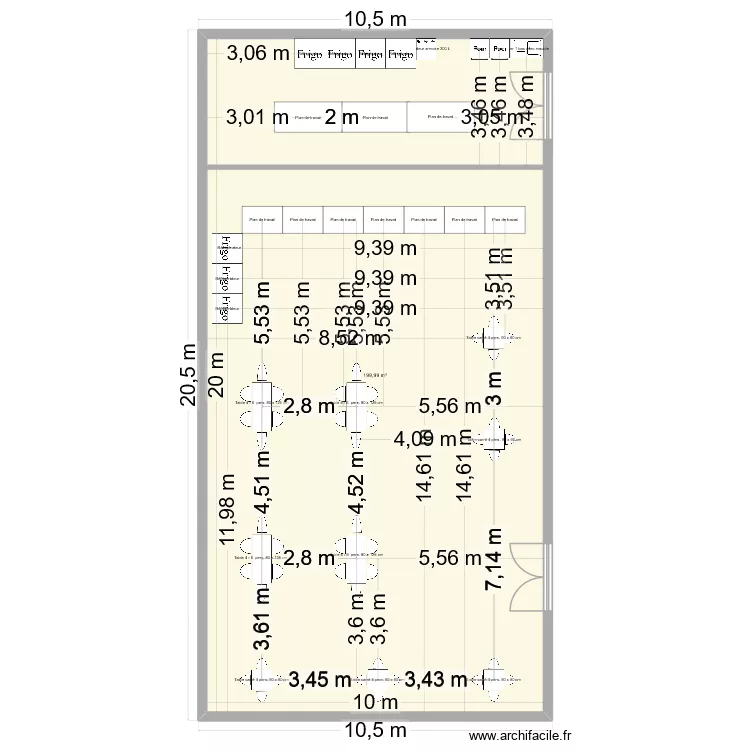 plan liege airport Resto Provisoire. Plan de 1  et 200 m²