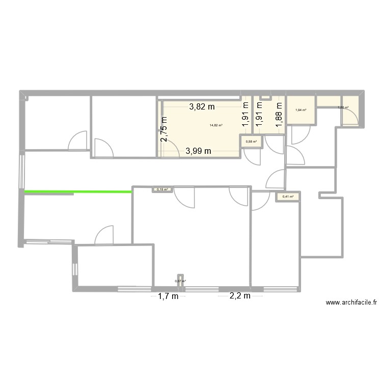 France Handicap Perpignan v3. Plan de 7 pièces et 20 m2