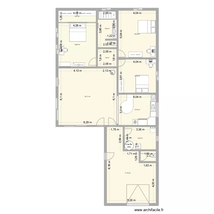 PLAN YOUENN. Plan de 11  et 164 m²
