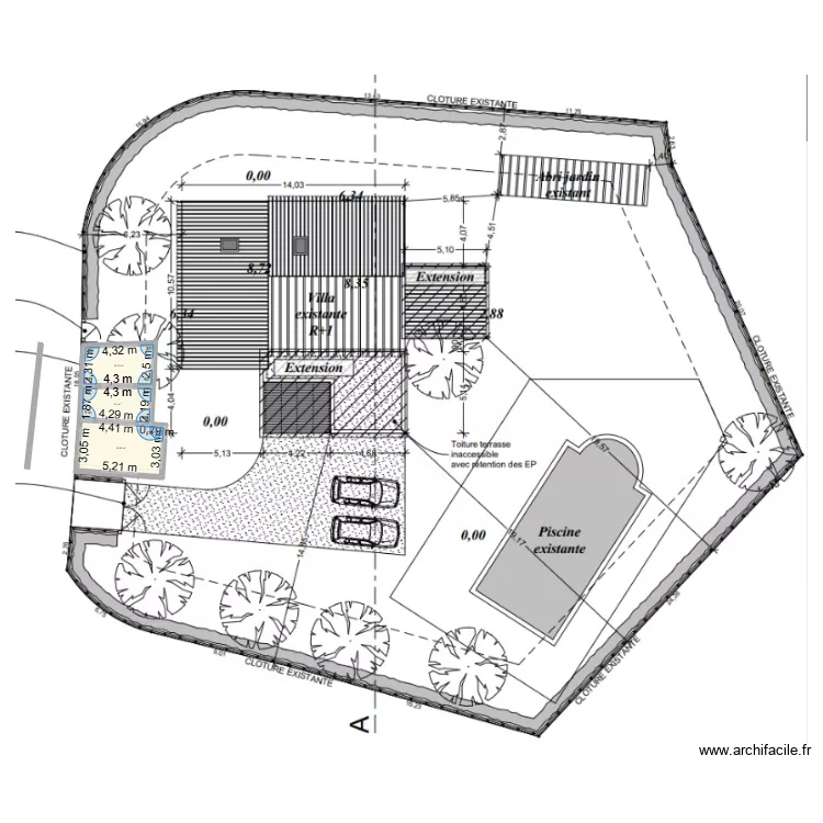 Carport_1. Plan de 3 pièces et 35 m²