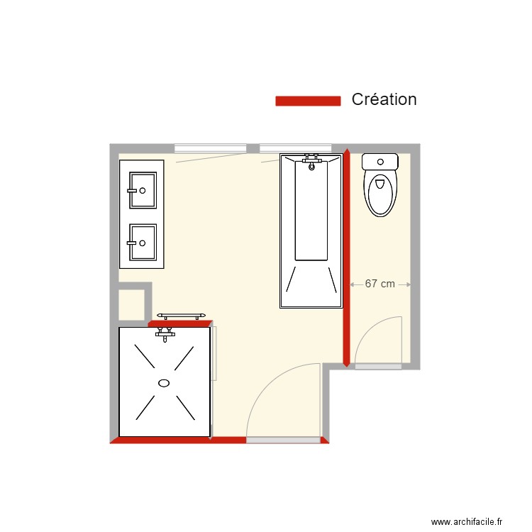 Philippe Isabelle projet. Plan de 4 pièces et 9 m2