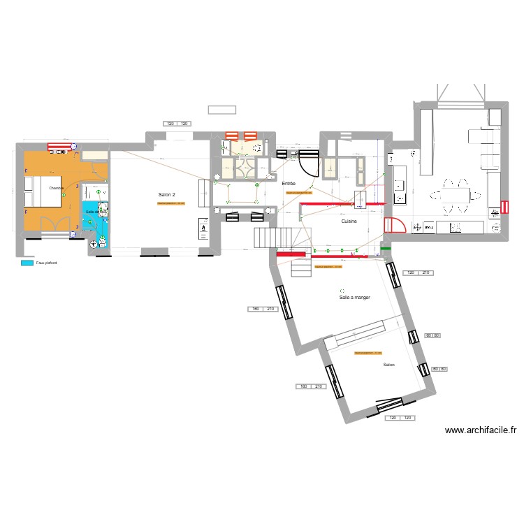BANDOL RDC wc  ELECTRICITE. Plan de 0 pièce et 0 m2