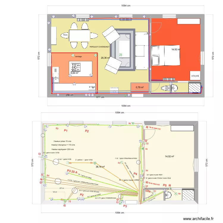 PLAN APPART VALAIN. Plan de 