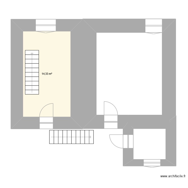 maison elo 2. Plan de 1 pièce et 14 m2