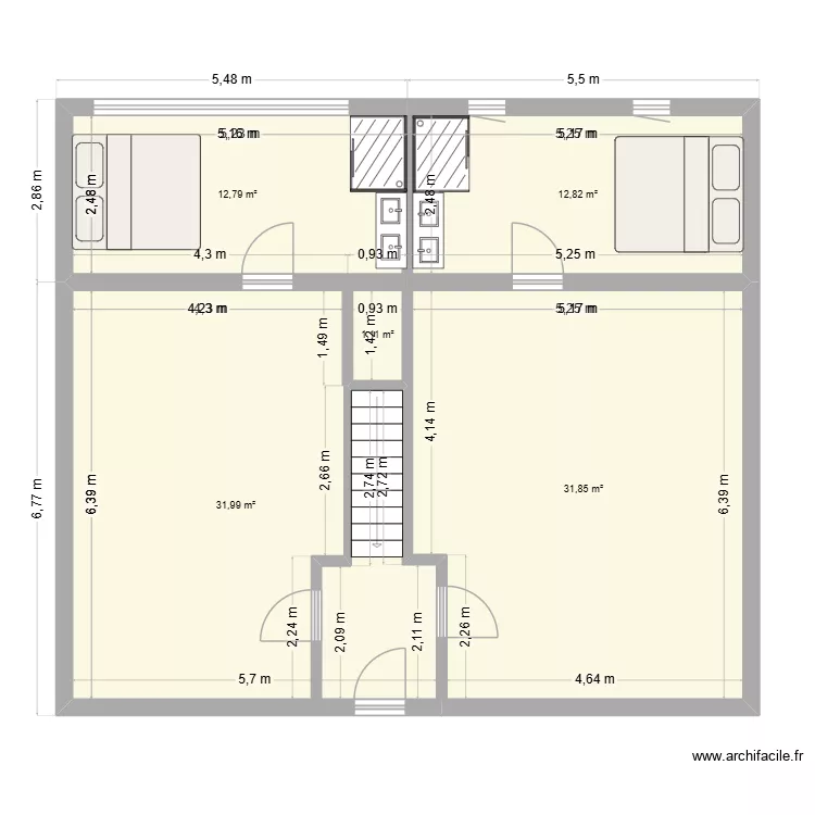 PLAN RDC. Plan de 5 Pièces et 91 m² PLAN RDC. Plan de 5 Pièces et 91 m²