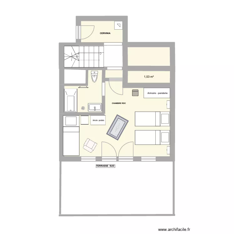 STELVIO CHAMBRE RDC. Plan de 6 et 29 m² STELVIO CHAMBRE RDC. Plan de 6 et 29 m²