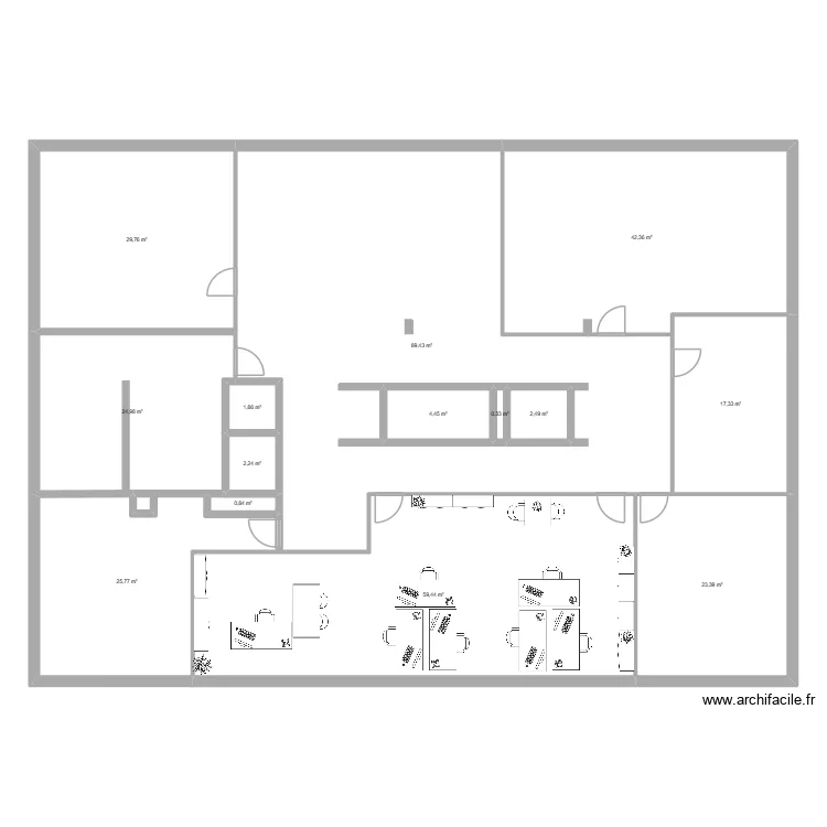 &Eacute;tage 4_Gare 25 LUCJAC. Plan de 14 pièces et 335 m²