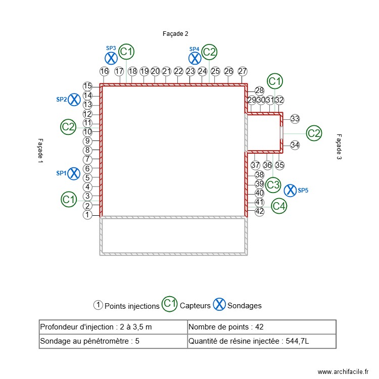 Mazeas. Plan de 3 pièces et 26 m2