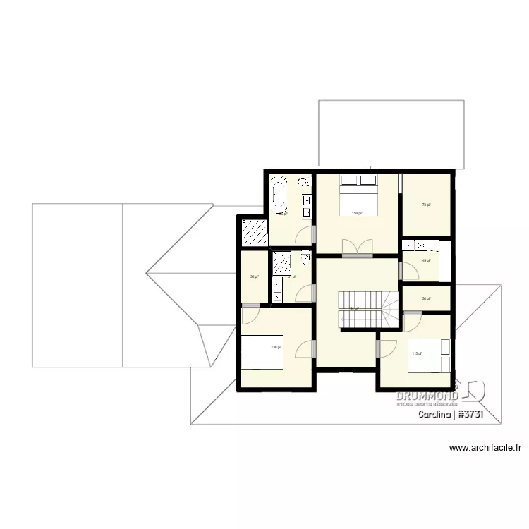 Maison id&eacute;e. Plan de 