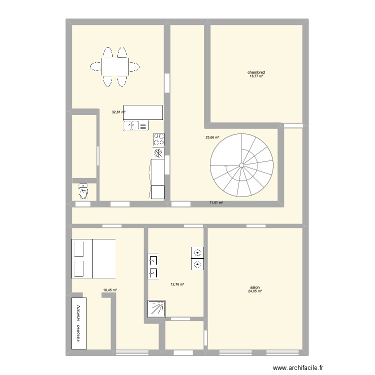 staff bastien2. Plan de 7 pièces et 142 m2