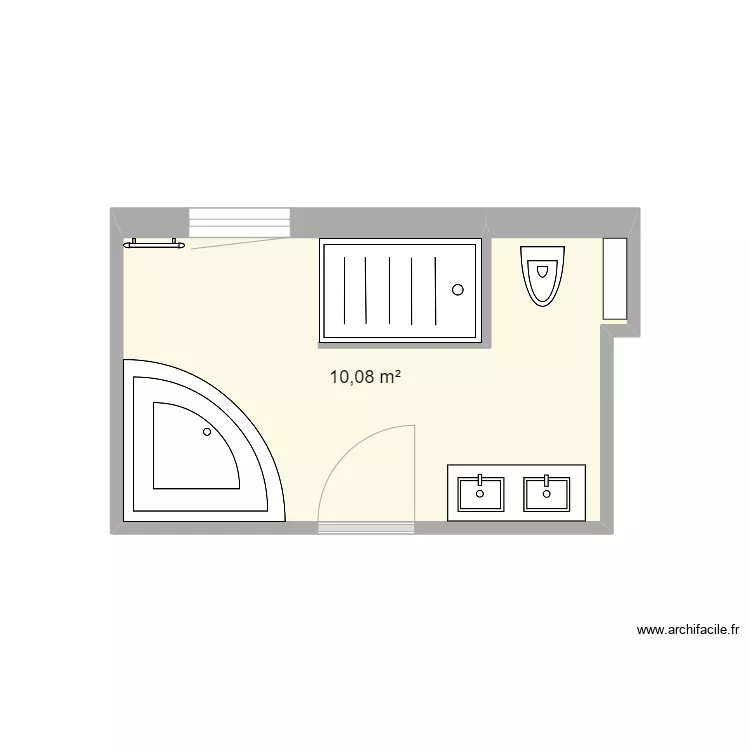 Salle de bain Appt 1er etage. Plan de 