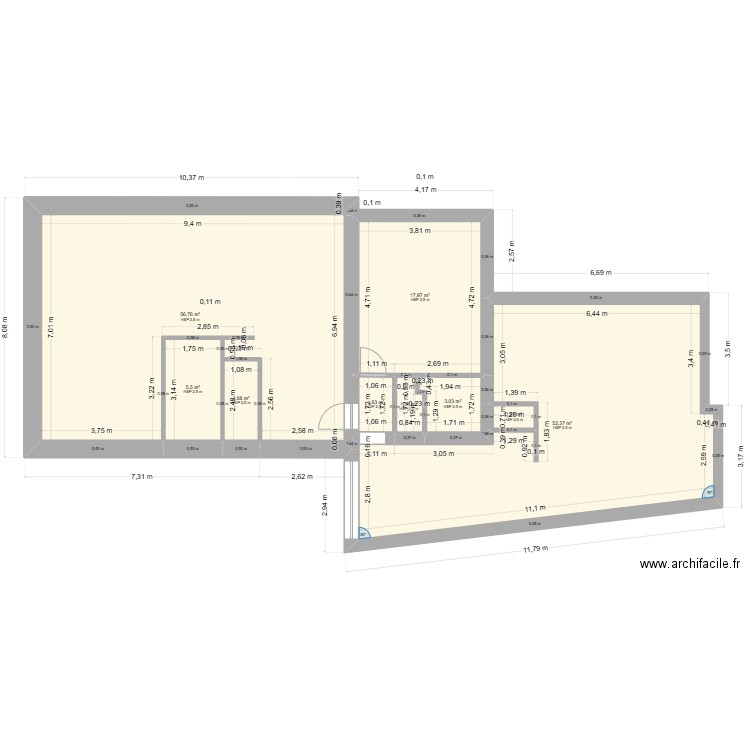 kloude - MAISON RICHE. Plan de 9 pièces et 142 m2