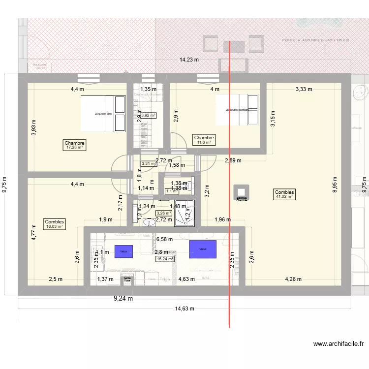 Projet Aixe centre. Plan de 
