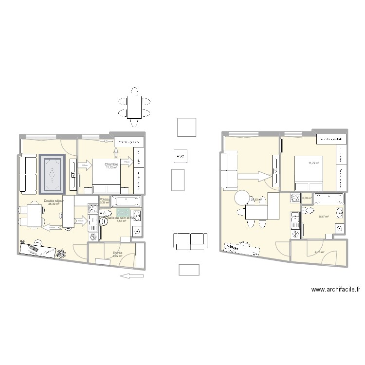 Voltaire v3. Plan de 10 pièces et 94 m2