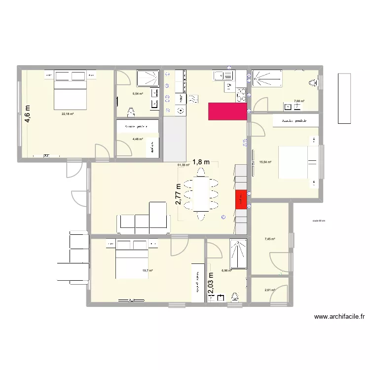 Projet 7. Plan de 20  et 441 m²