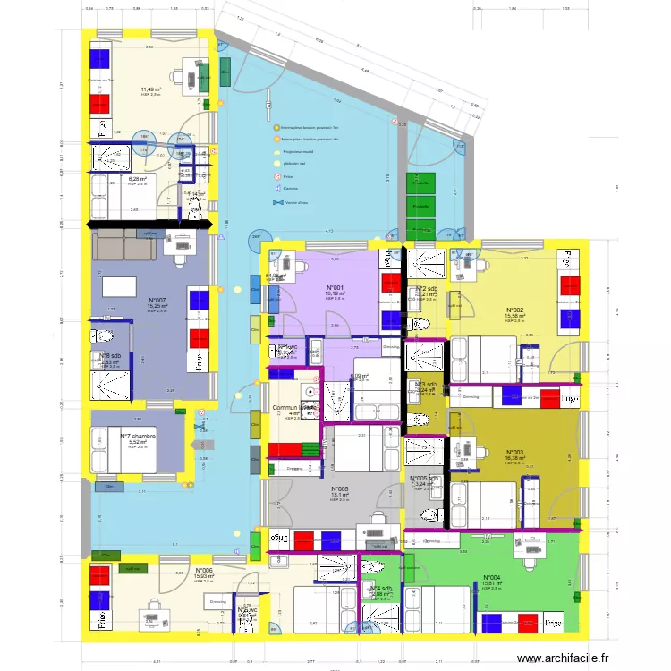Saint-agne RDC final V3 couleur. Plan de 21 Pièces et 208 m² Saint-agne RDC final V3 couleur. Plan de 21 Pièces et 208 m²