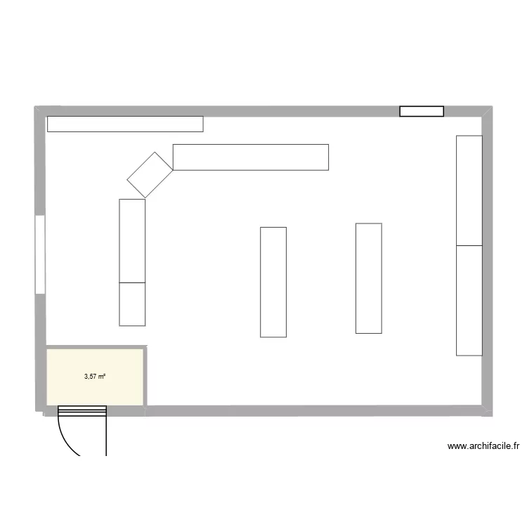 magasin. Plan de 1 et 4 m² magasin. Plan de 1 et 4 m²