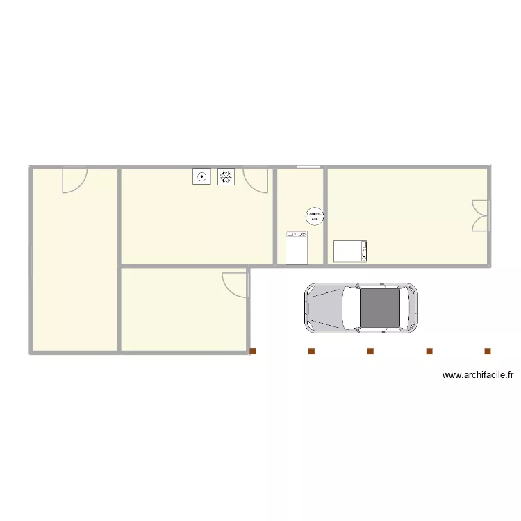 ATELIER GUERY. Plan de 5  et 65 m²