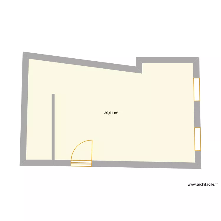 macot. Plan de 1  et 31 m²