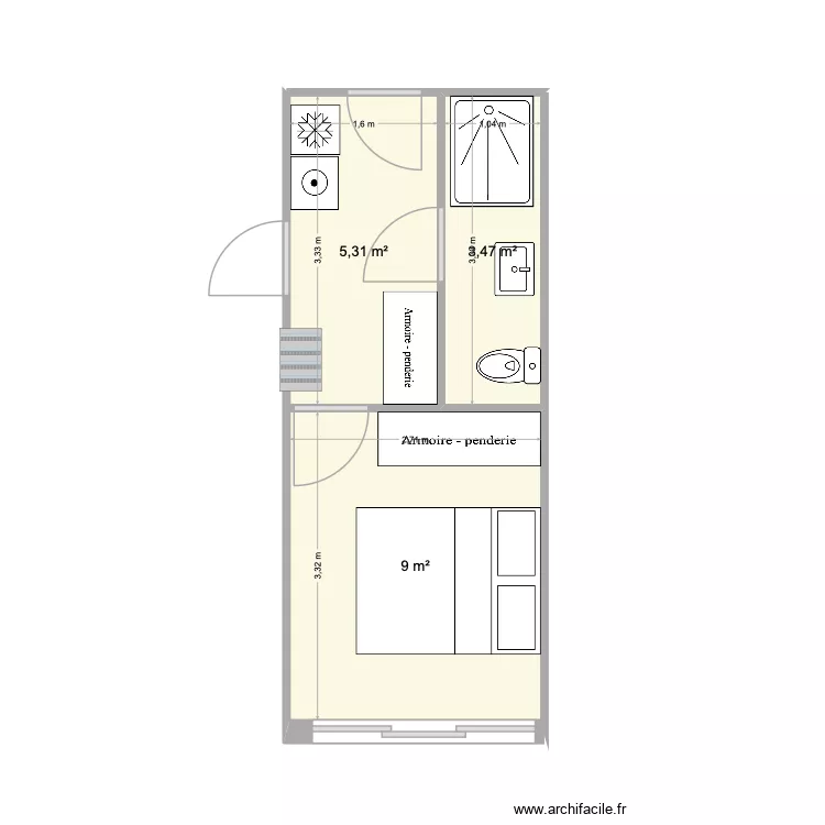Garage V1. Plan de 3 et 18 m² Garage V1. Plan de 3 et 18 m²