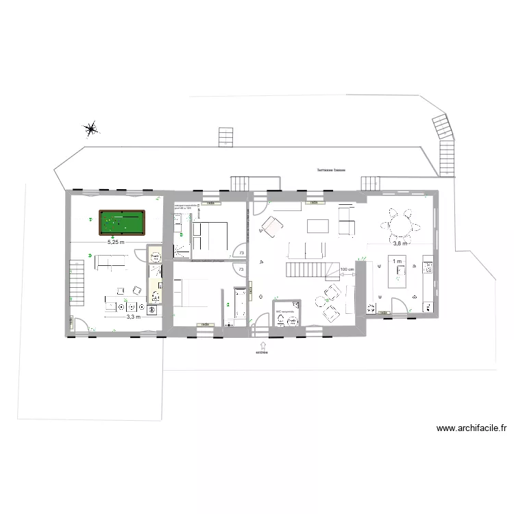 projet exterieurs. Plan de 