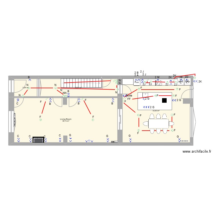 ADN Belg Onafh Ln 19, GLVL. Plan de 4 pièces et 83 m2