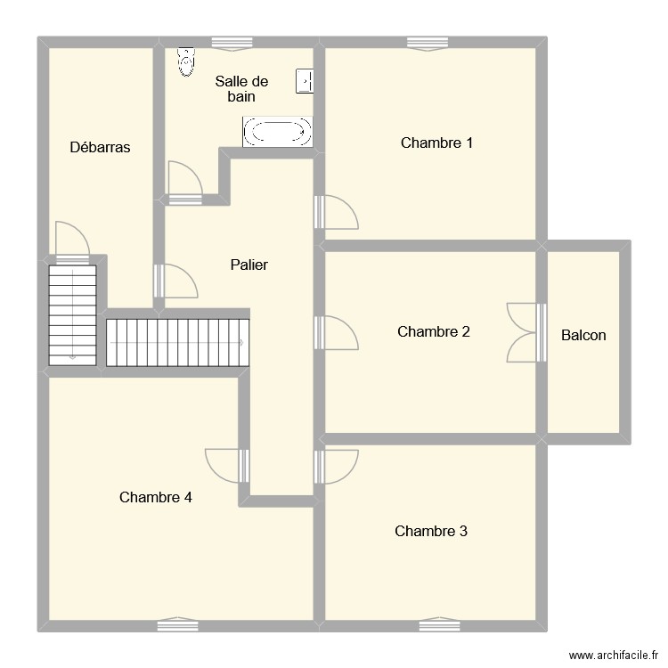bordat cht etage. Plan de 9 pièces et 154 m2