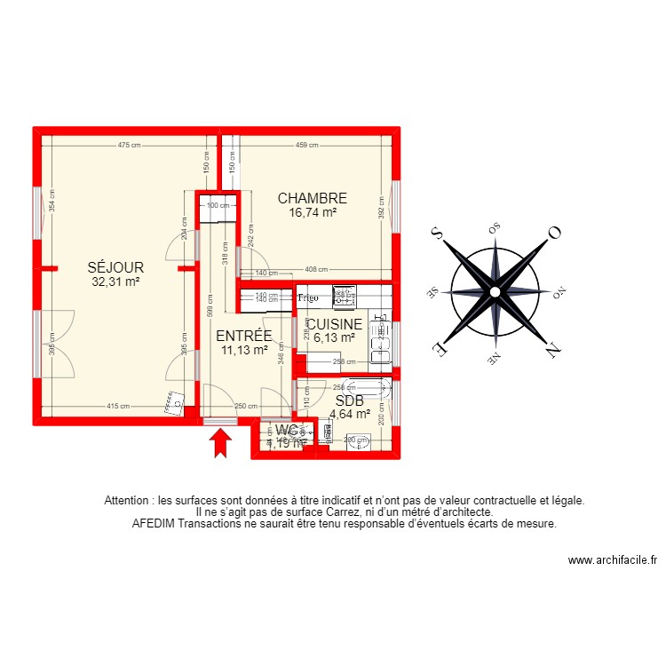 BI21416 -. Plan de 9 pièces et 96 m2