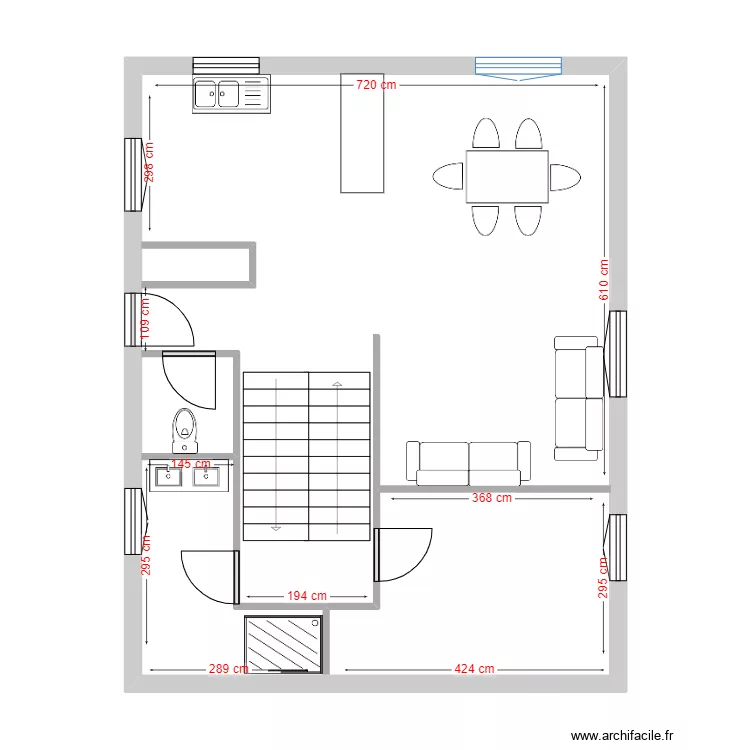 rez de chauss&eacute;e. Plan de 