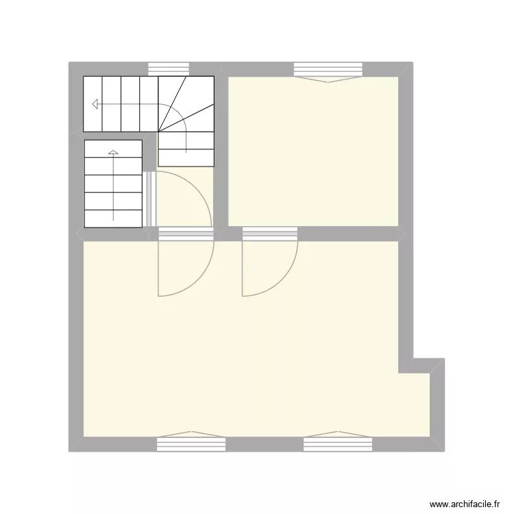BACQUET - FLEURY SUR ANDELLE. Plan de 7  et 43 m²