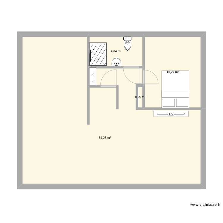 logement minet2. Plan de 4 pièces et 66 m2