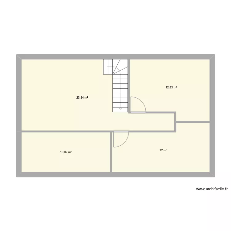 etage. Plan de 4 Pièces et 59 m² etage. Plan de 4 Pièces et 59 m²