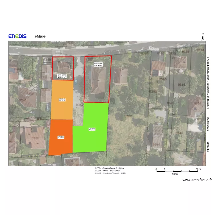 ch des soeurs blgnac. Plan de 2  et 925 m²