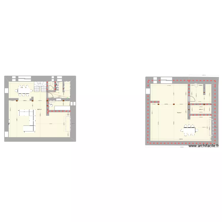 salon salle de bain 3. Plan de 3 pièces et 160 m²