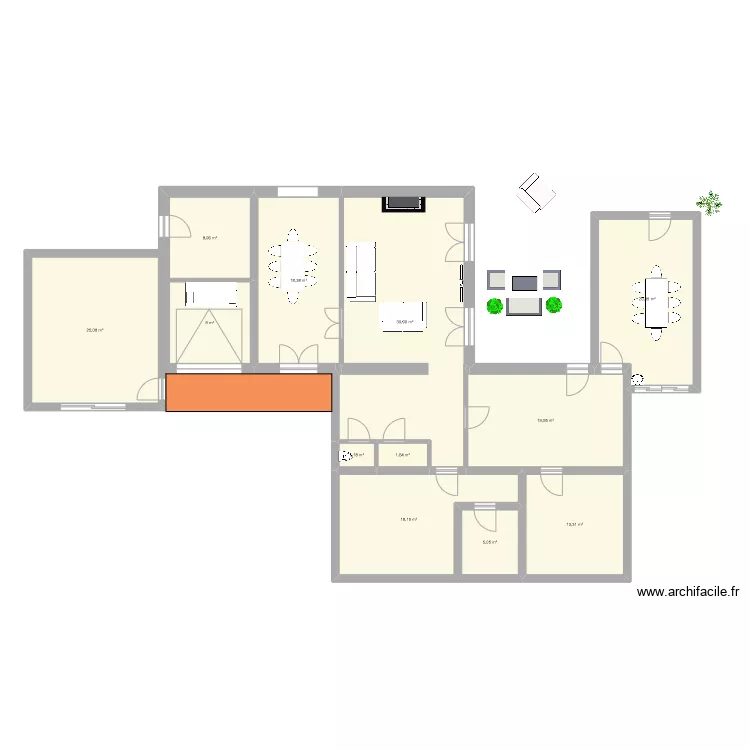 Marcy rdc bureau bis. Plan de 