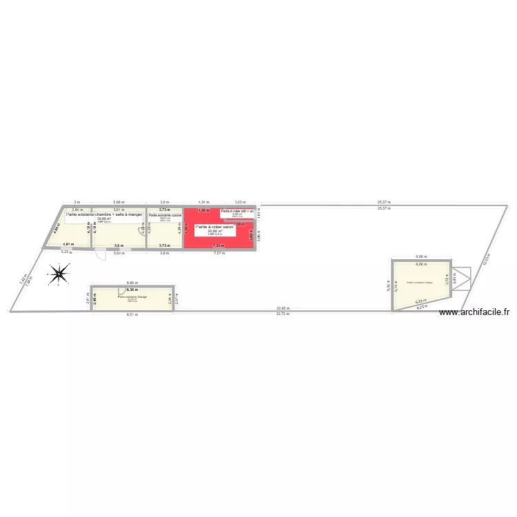 longe. Plan de 6 et 134 m² longe. Plan de 6 et 134 m²