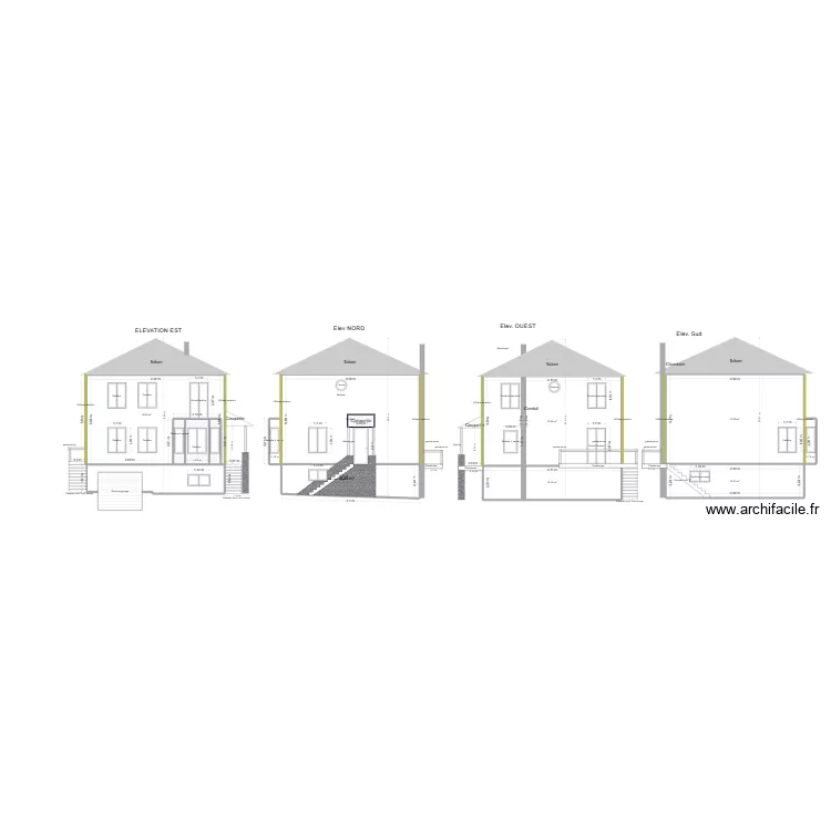 Estord apr&egrave;s projet. Plan de 