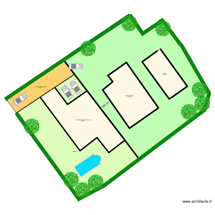 babilotte  imlantation. Plan de 