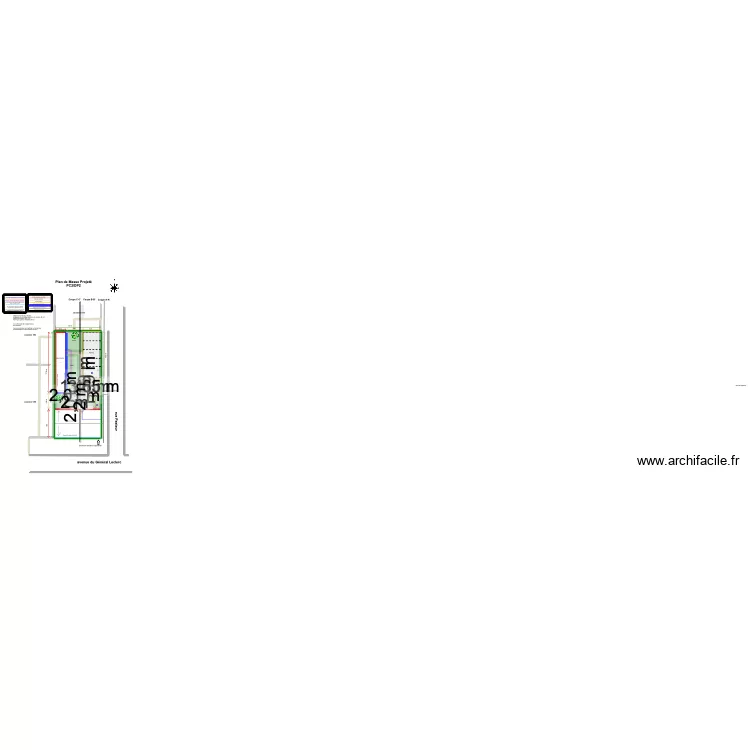 Malesherbes partage Plan de masse projet&eacute;. Plan de 14  et 347 m²