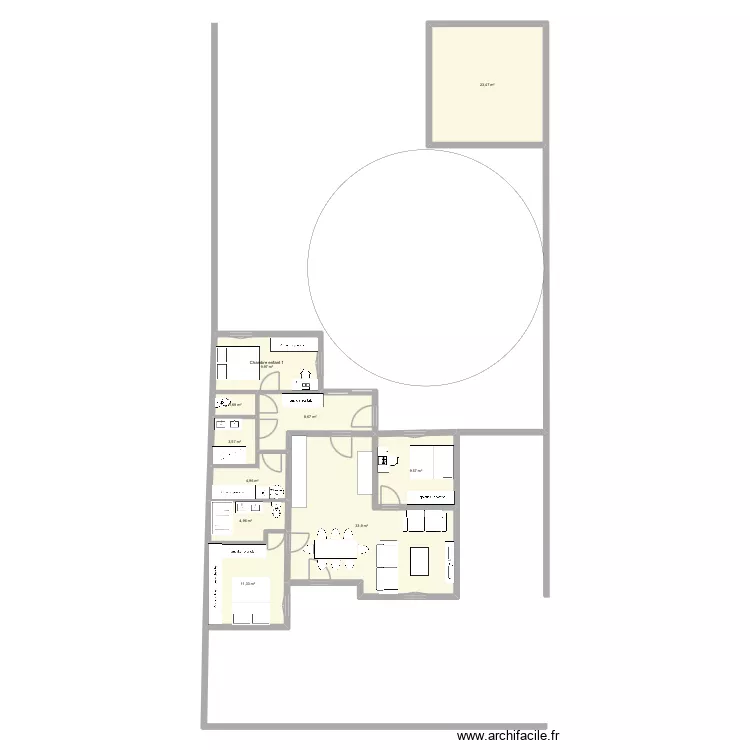 Maison eco +. Plan de 10  et 112 m²