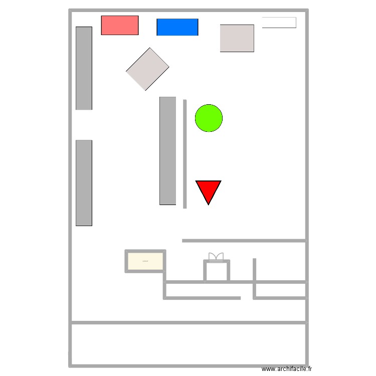 Plan rectifié. Plan de 1 pièce et 6 m2