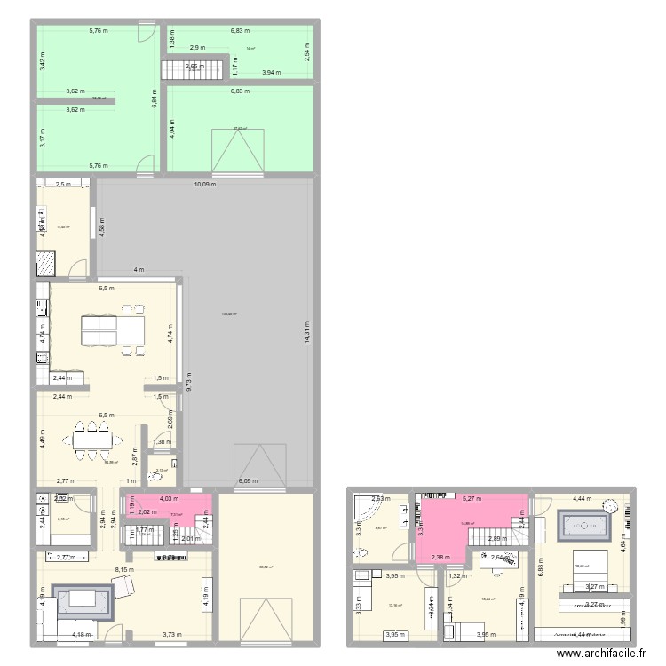 maison givry modification. Plan de 17 pièces et 424 m2