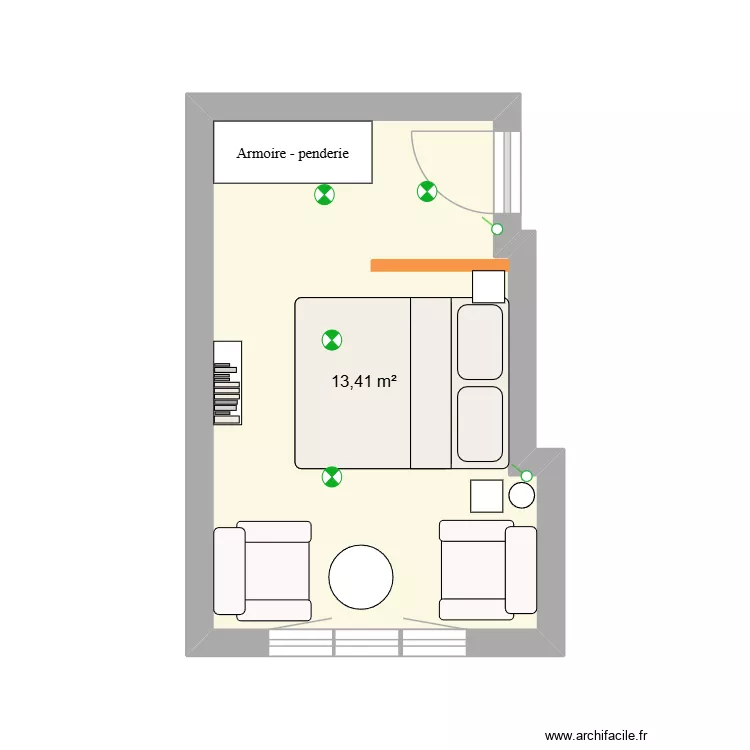 ChV. Plan de 1 Pièce et 13 m² ChV. Plan de 1 Pièce et 13 m²