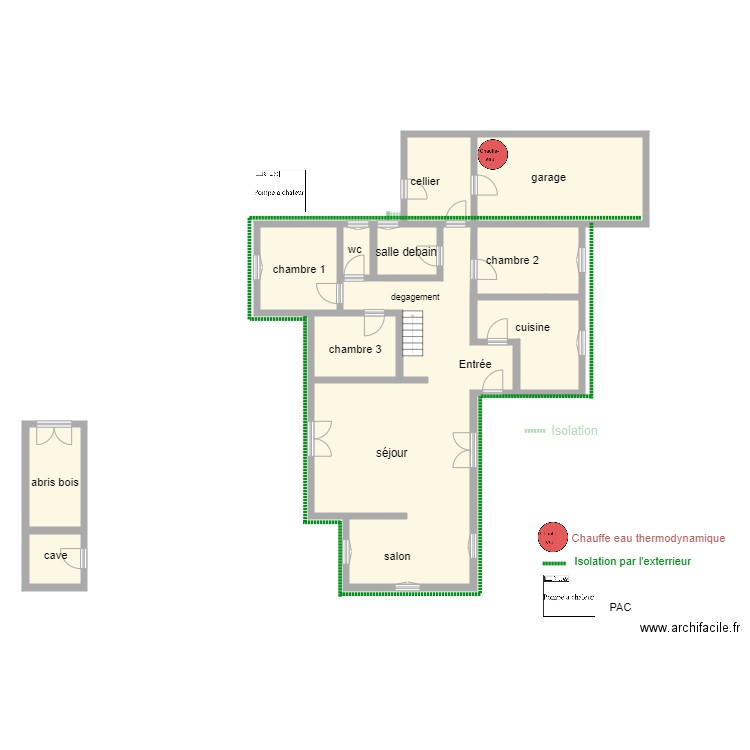 281. Plan de 24 pièces et 337 m2