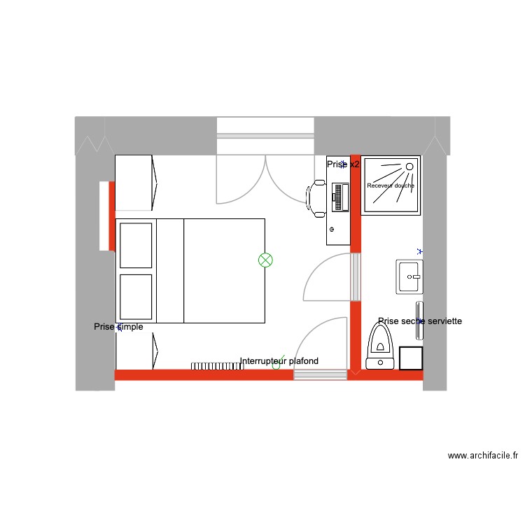 Chambre 3. Plan de 0 pièce et 0 m2