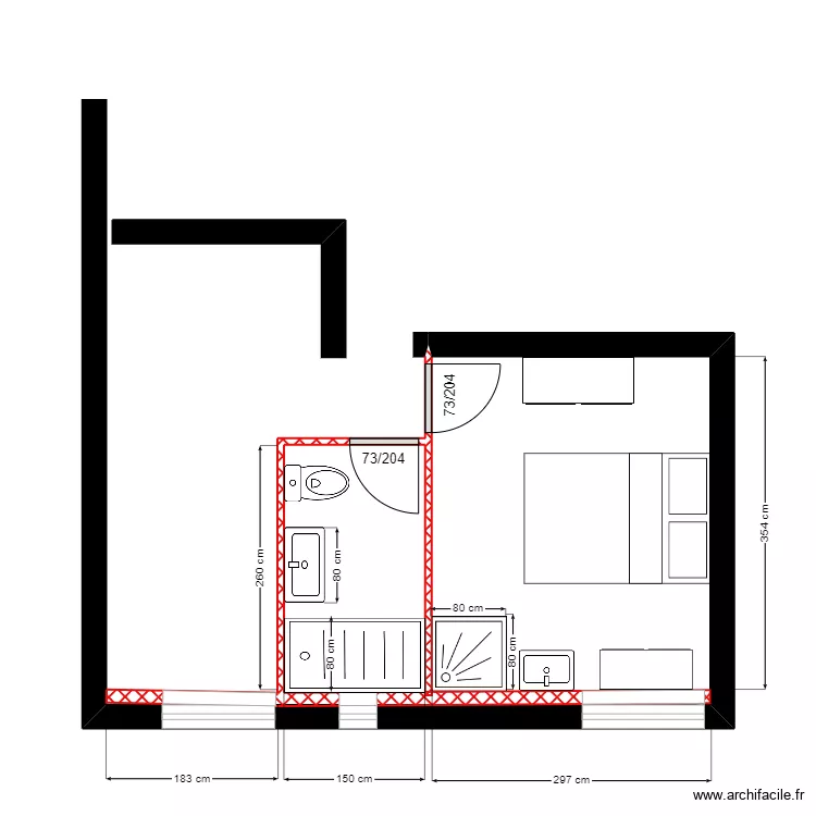 POLI SDB CHAMBRES 2. Plan de POLI SDB CHAMBRES 2. Plan de